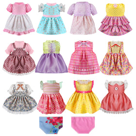 MLcnleS Alive pink lace dress for imaginative play with 12-14 inch dolls