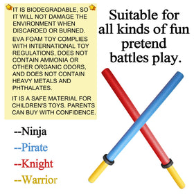 MLcnleS foam swords colorful designs highlight team play and easy distinction.
