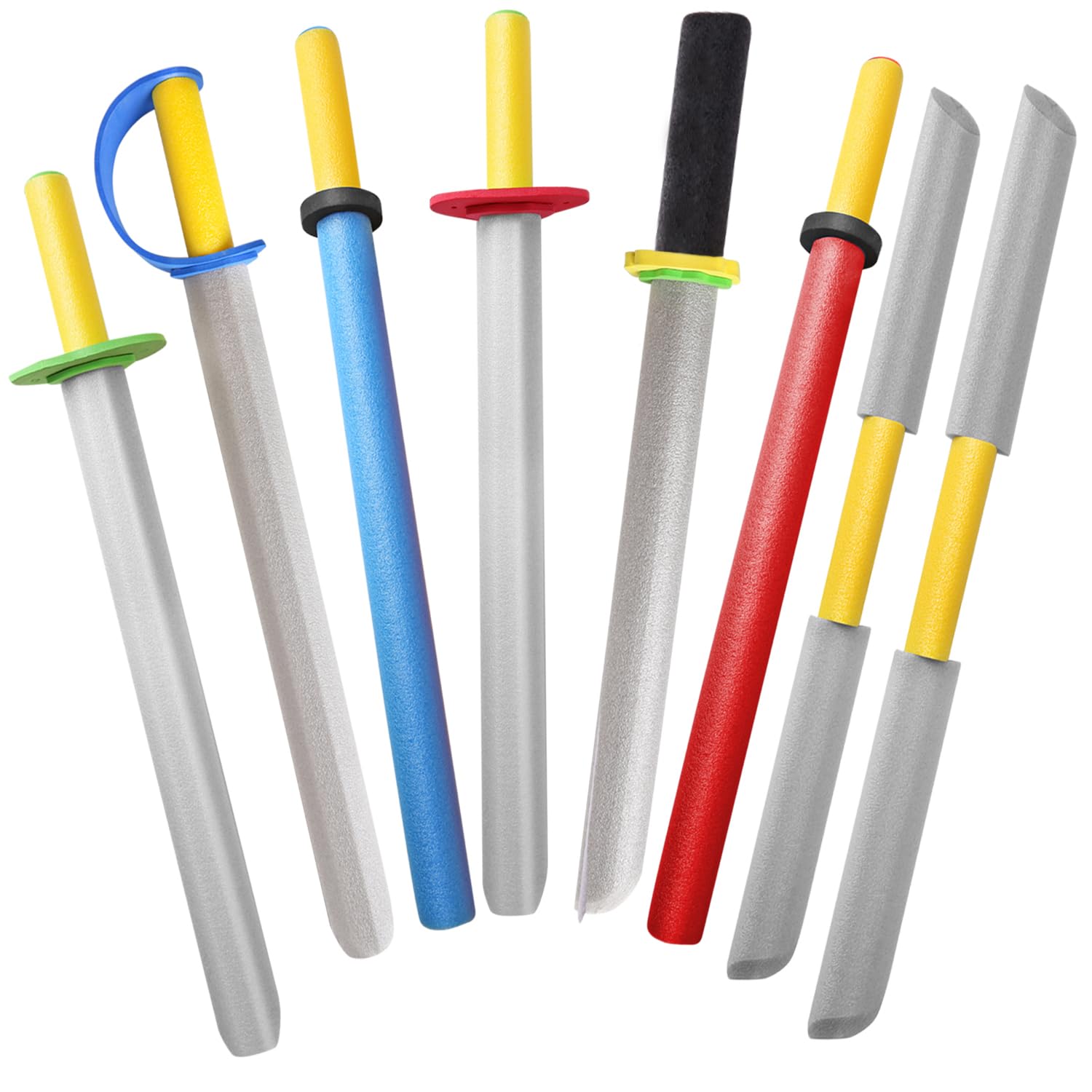 MLcnleS Foam Swords for Kids – 8-Pack 17 Inch Knight Pretend Play ...