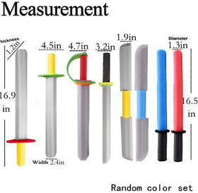 MLcnleS foam swords with kids playing, showing lightweight, kid-friendly design.