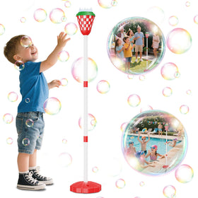 MLDKA compact bubble machine with carry handle for travel.