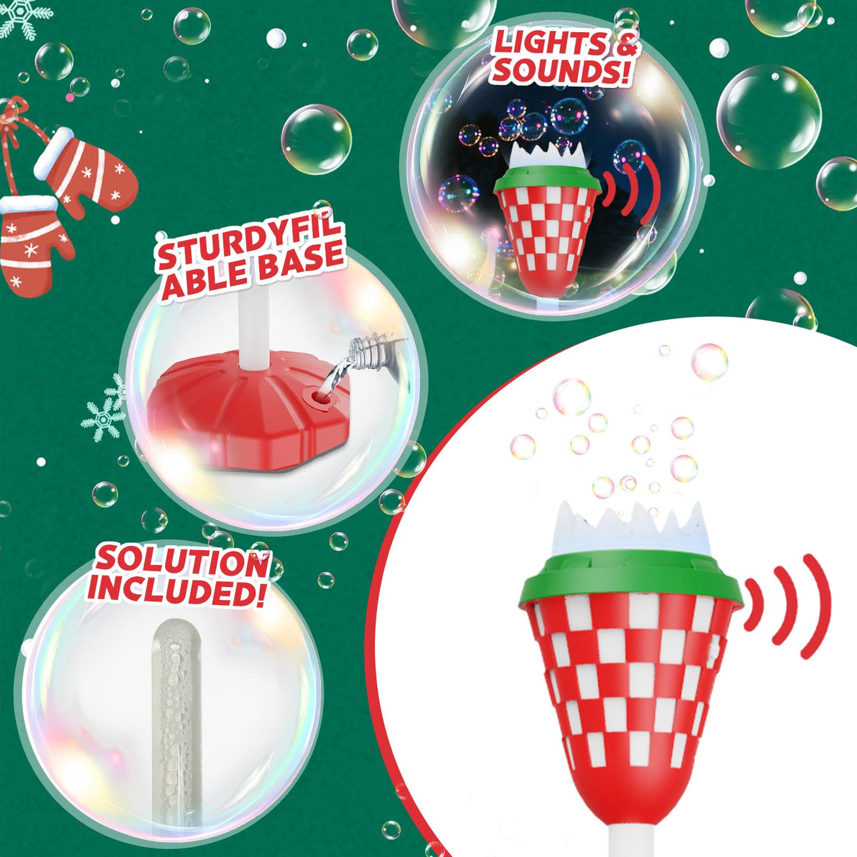 MLDKA easy assembly portable bubble machine for on-the-go play.