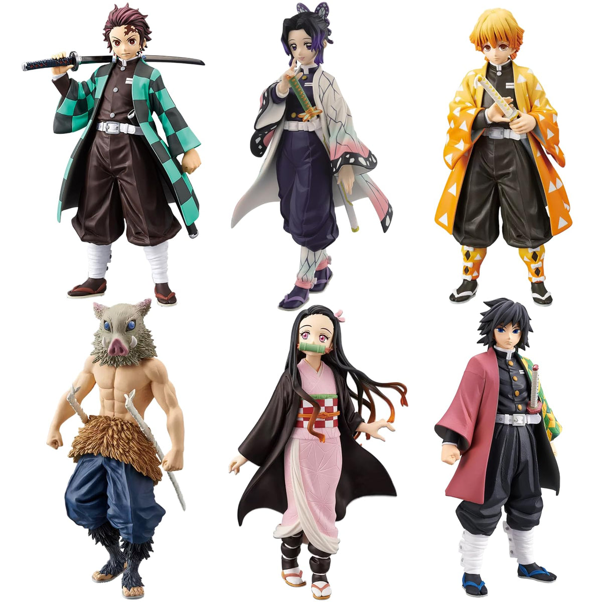 MLDVQJV demon figures set standing 1 displays vibrant poses for display.