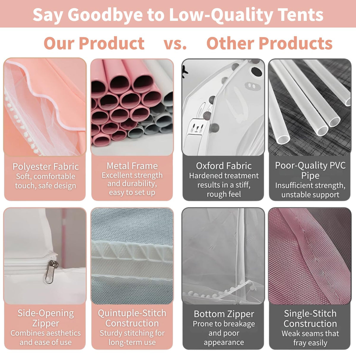 MLDXC Princess Castle Tent breathable gauze curtain enhances airflow
