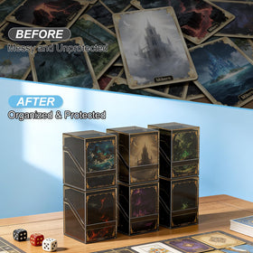 Mlikero case fits 100 sleeved standard cards for quick storage