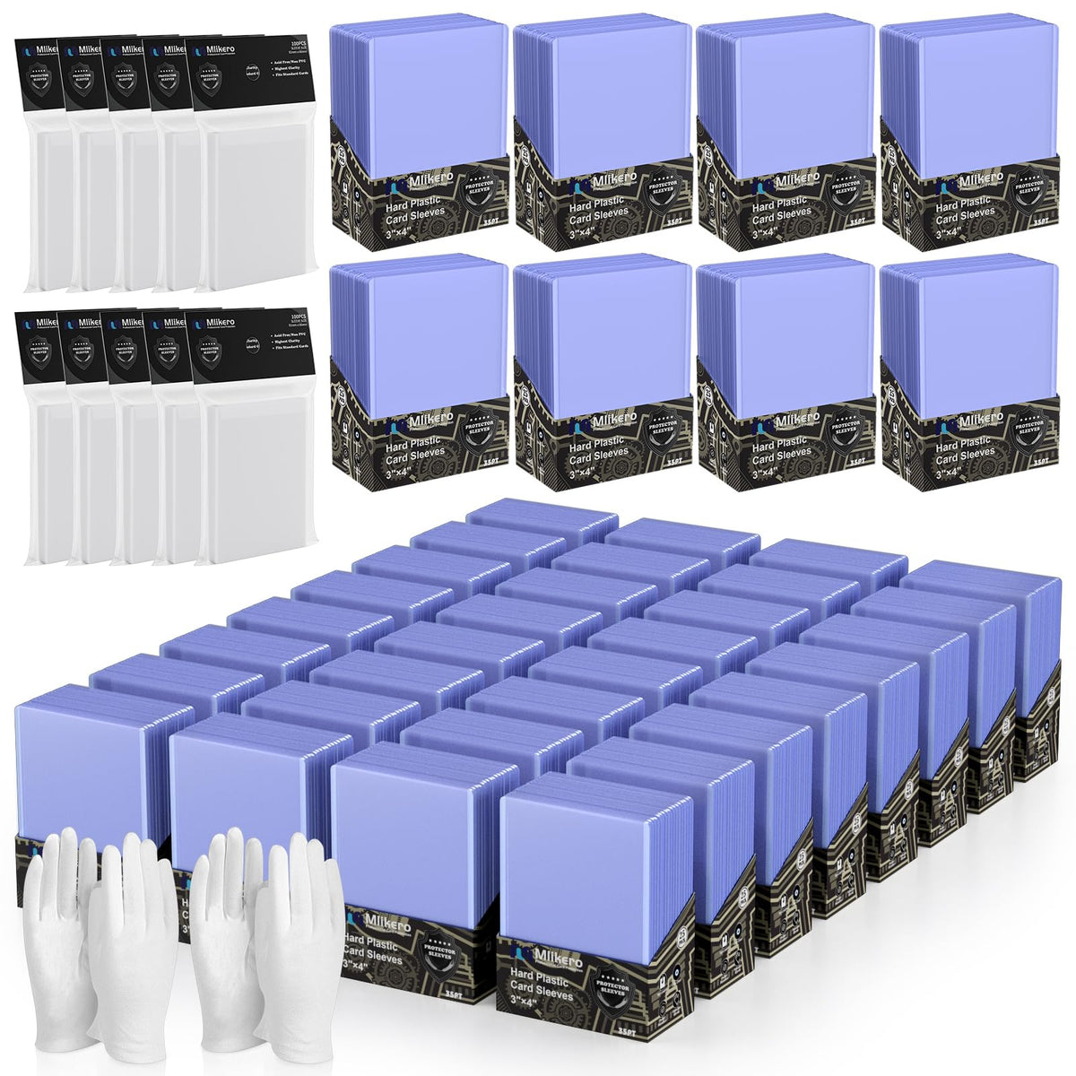 Mlikero 2000 top-loaders for cards protect standard-size cards from scratches and bending.