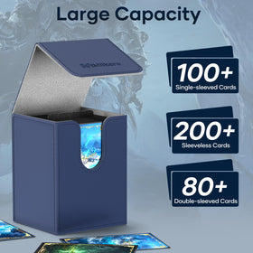 MLikero four-pack deck box with built-in dividers for easy organization.