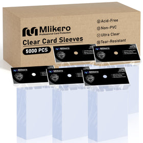 Mlikero 5000-counts card sleeves in bulk for dealers with clear protection.