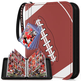 Mlikero 720-pocket football card binder cover displaying cards in durable PU leather.