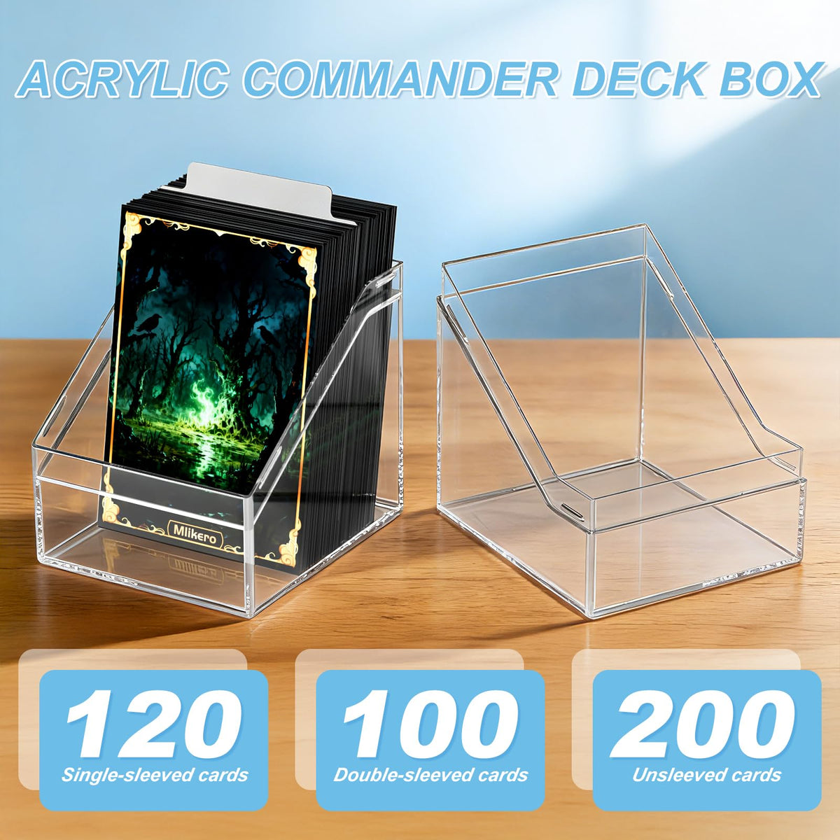 Acrylic construction provides waterproof, dustproof protection during travel.