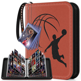 Mlikero basketball card binder front display highlighting 720-pocket capacity for easy collection viewing.