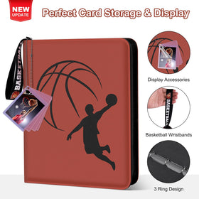 Mlikero binder interior with 40 pages of 9-pocket sleeves protects cards while displaying them.