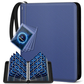 Mlikero binder front cover blue showing durable PU leather for protection and style.