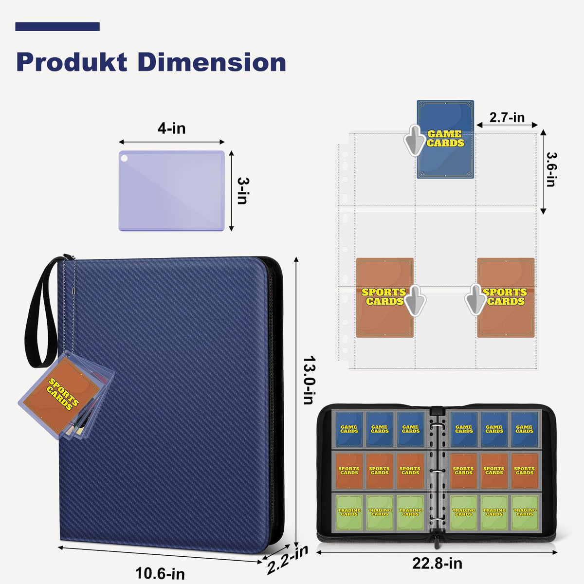 Mlikero binder wristband carry design enables on-the-go card showcases.