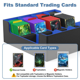 Mlikero card deck box shows four rows for organized play.