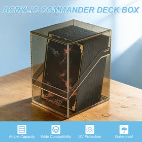 Mlikero deck box with six dividers organizes your collection.