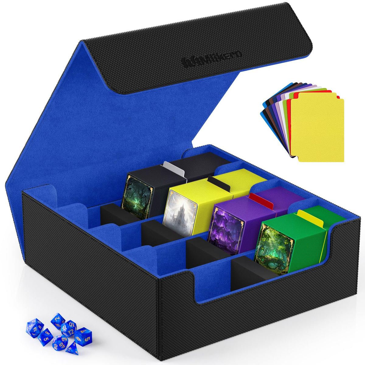 Mlikero card deck box with leather magnetic closure protects your collection on the go.