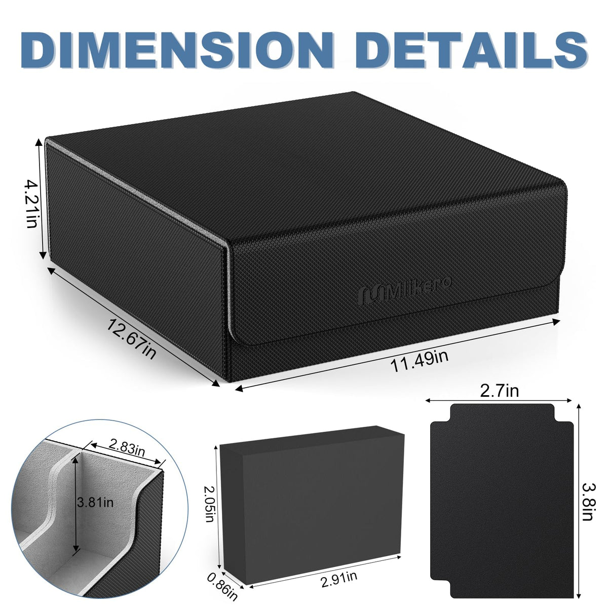 Mlikero Card Deck Box microfiber lining cushioning cards