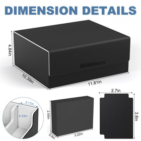 Mlikero box with microfiber lining protects cards from scratches.