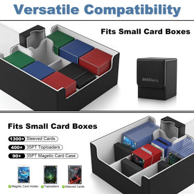 Mlikero deck box with waterproof exterior protects cards on the go
