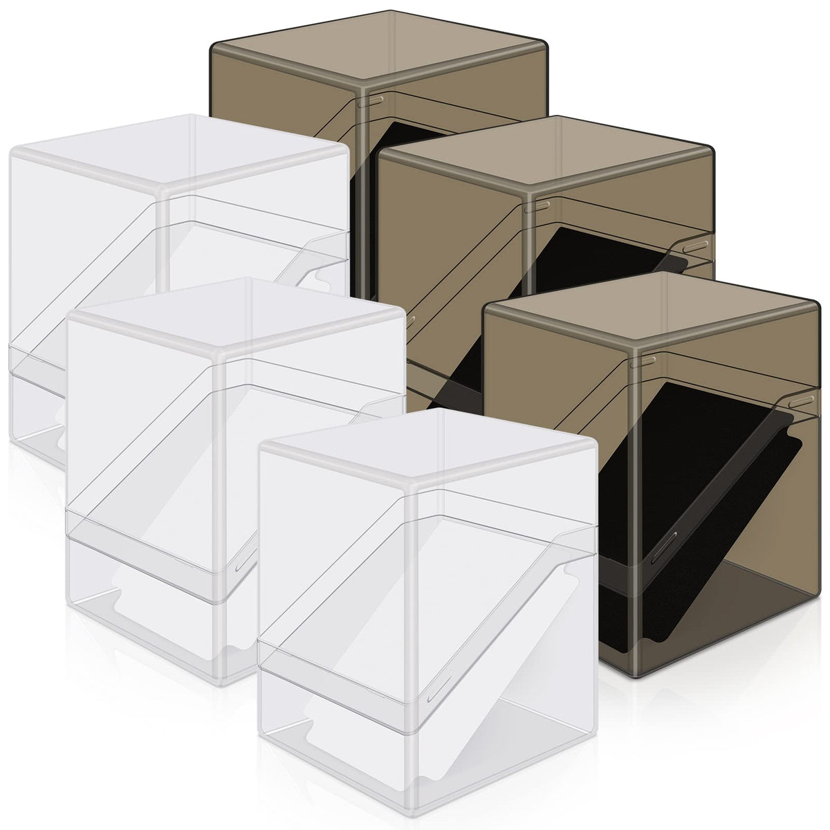 Mlikero card deck case clear six pack organizing display for cards