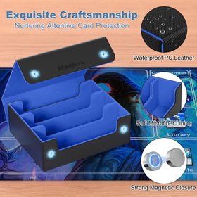 Mlikero large capacity supports 1800+ sleeved cards for expansion.