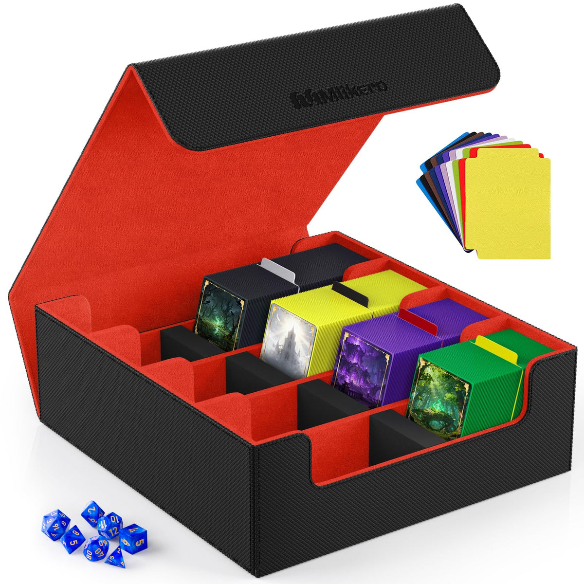 Mlikero card deck case with magnetic closure keeps cards secure during transport