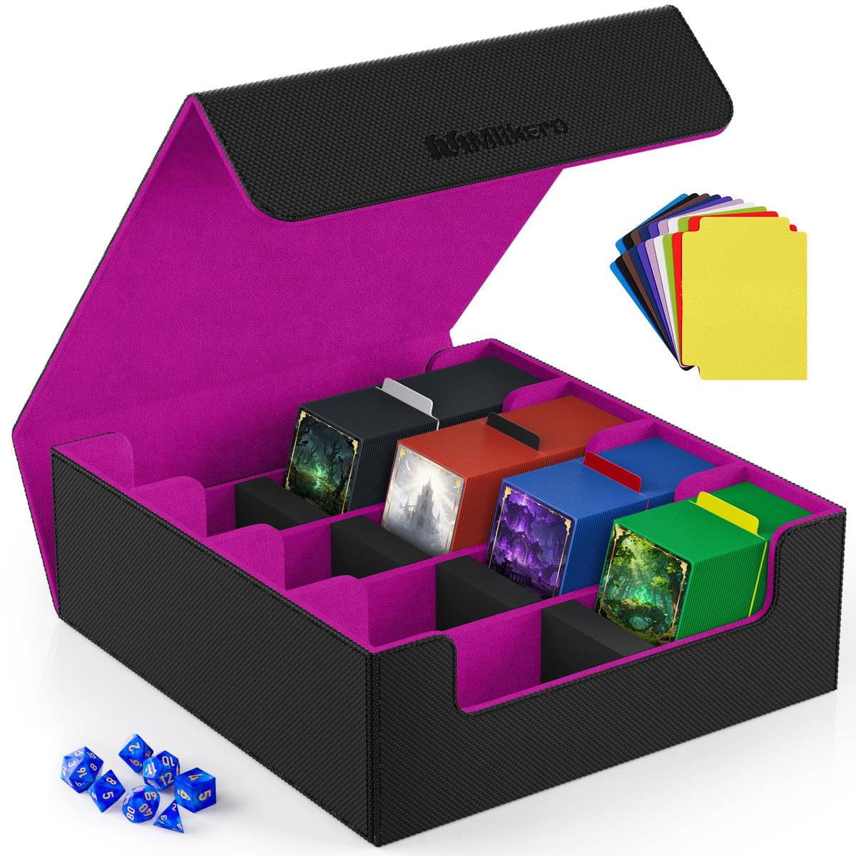 Mlikero card deck case with magnetic lid closure protecting your collection