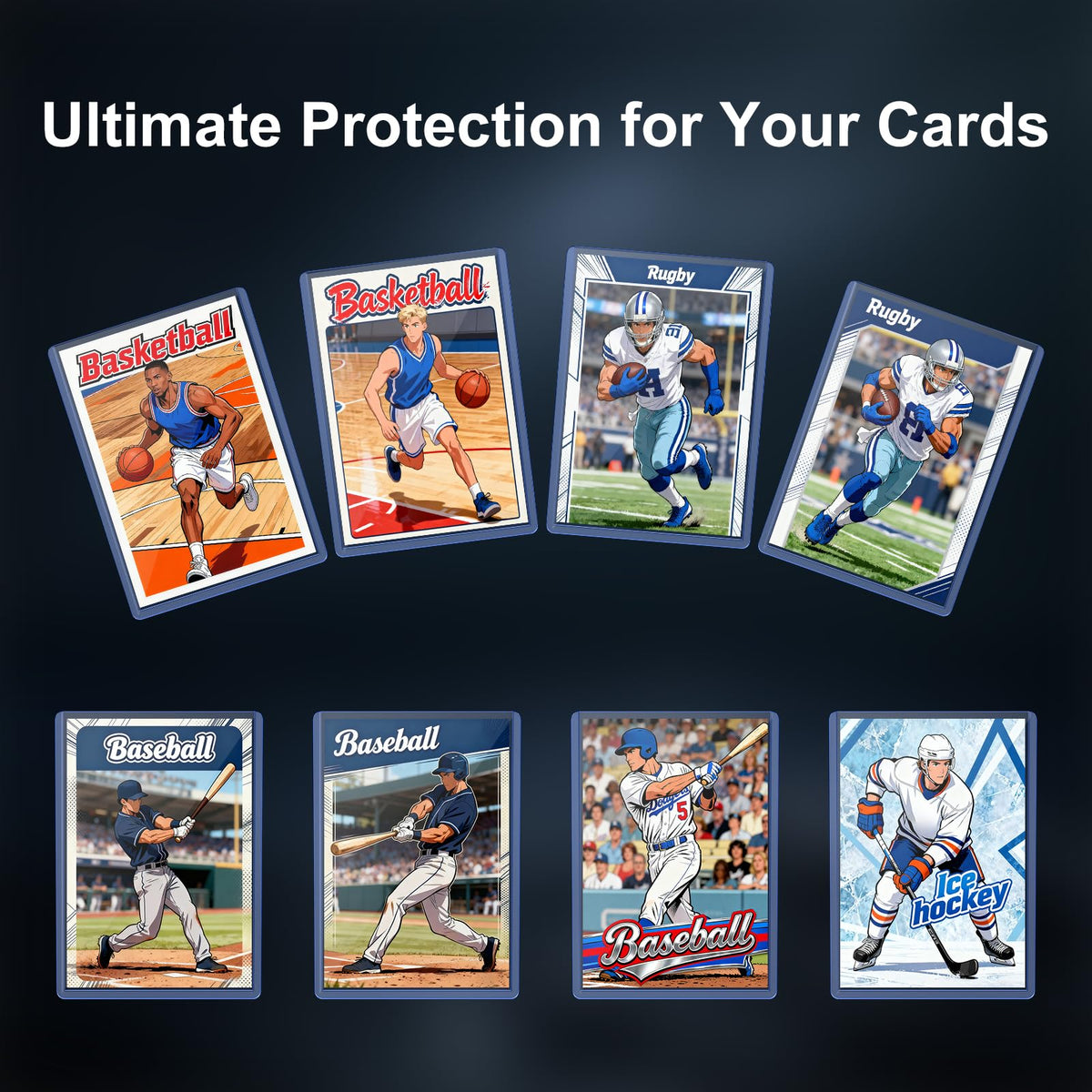 Mlikero card protection set keeps kit organized for storage and display.