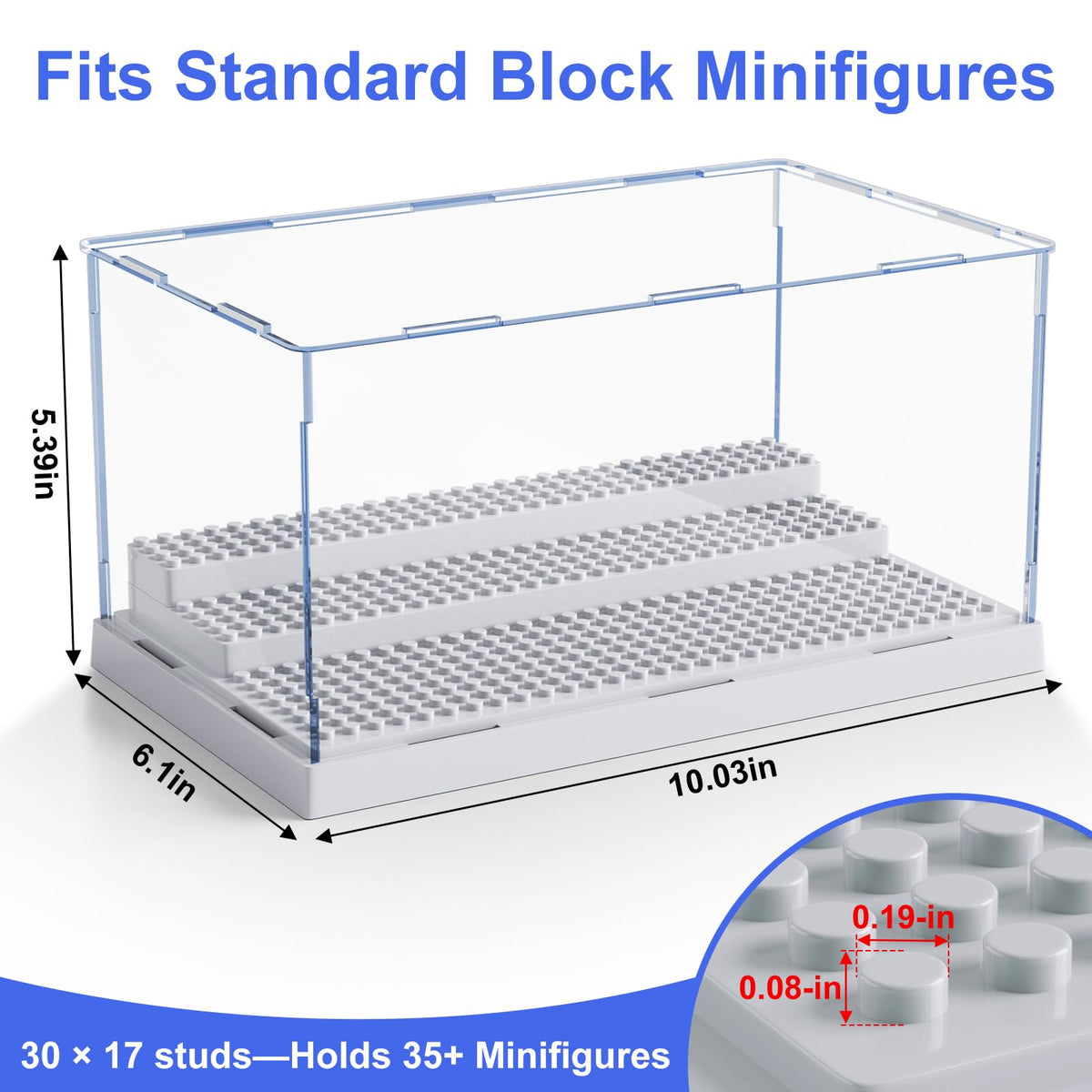 MLikero clear acrylic box offers 360-degree visibility for figures