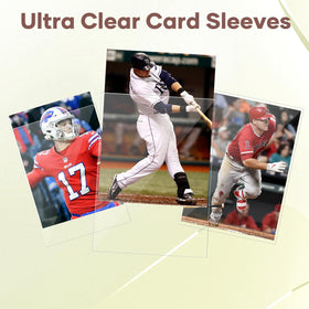 Mlikero clear penny sleeves showcase cards with crystal-clear display and dust protection.