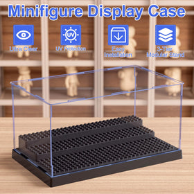 Mlikero clearly visible acrylic dustproof display box highlights action figures with 360-degree viewing