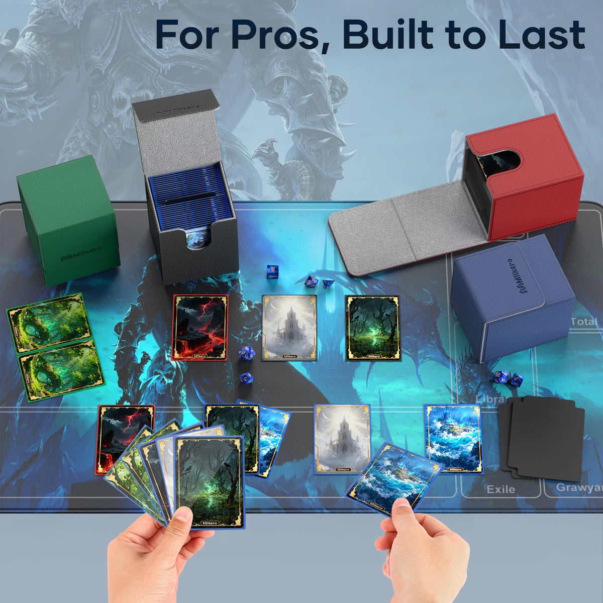 MLikero four-pack deck box set makes a practical gift for card collectors.