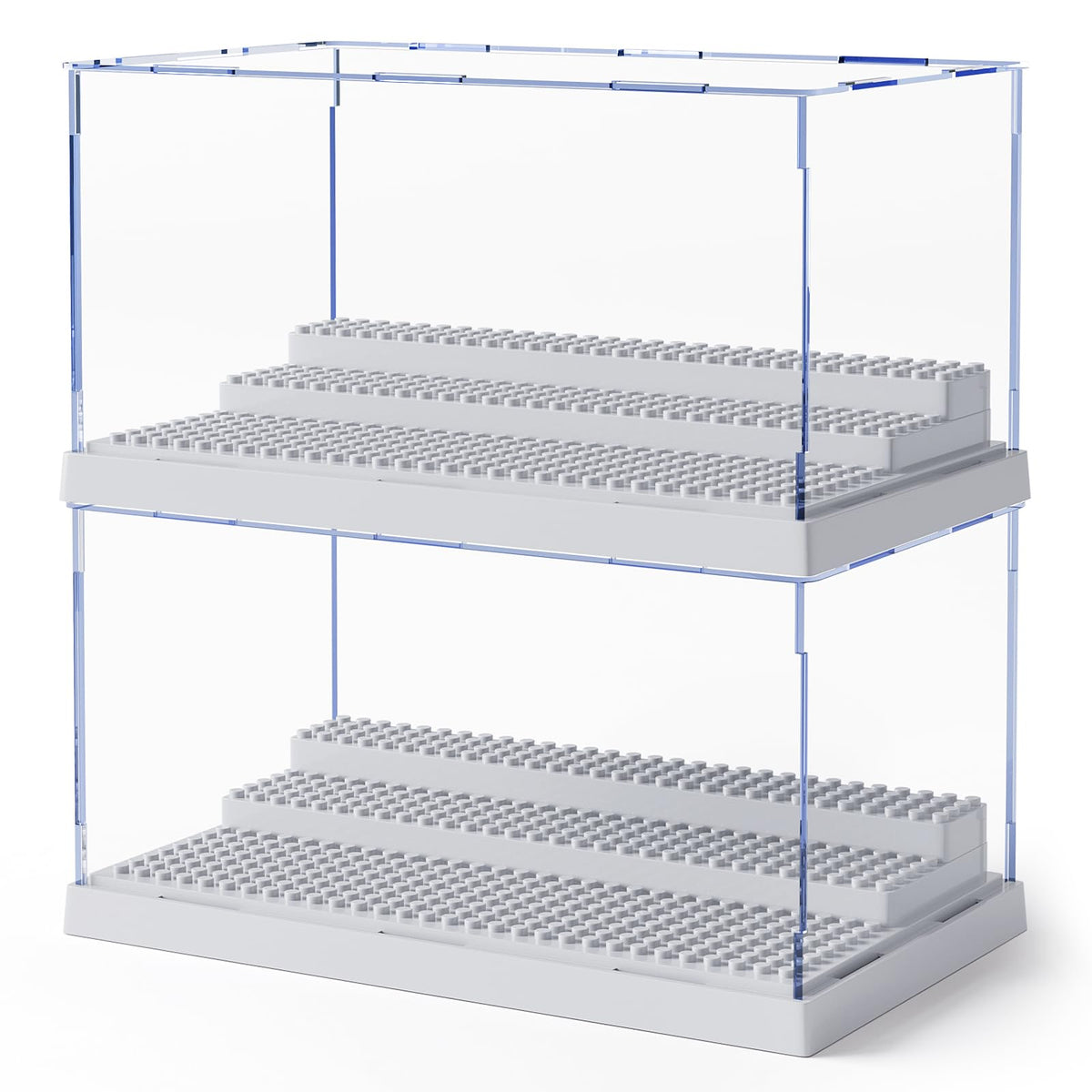 MLikero gray 2-pack display case keeps minifigures dust-free and organized