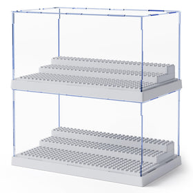 MLikero gray 2-pack display case keeps minifigures dust-free and organized