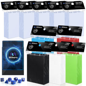 Mlikero outer matte sleeves on MTG cards providing 360-degree protection.