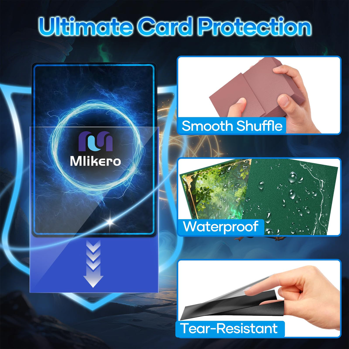 Mlikero durable sleeves resist wear for long-lasting card protection during play.