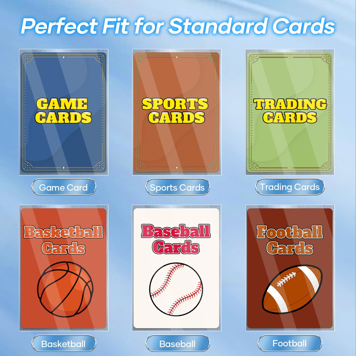 Mlikero non-PVC acid-free polypropylene protects cards from dust and wear.