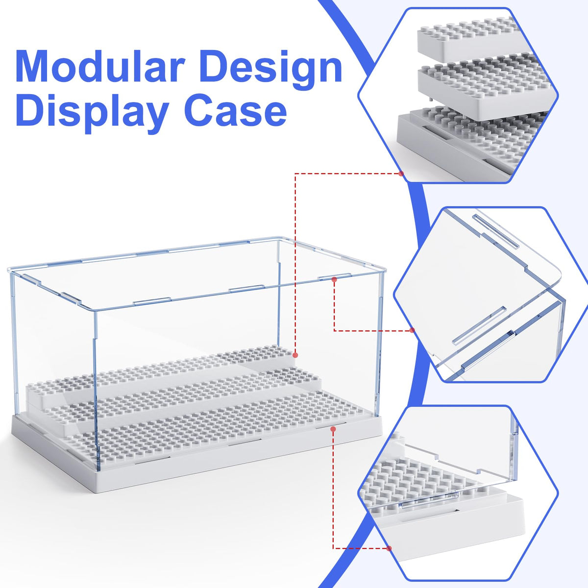 MLikero dustproof display case protects figures from dust and stains