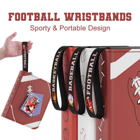 Mlikero football card binder spine showing compact, portable design for travel.