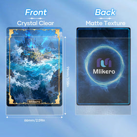 Mlikero sleeves showing matte side and glossy side for handling.