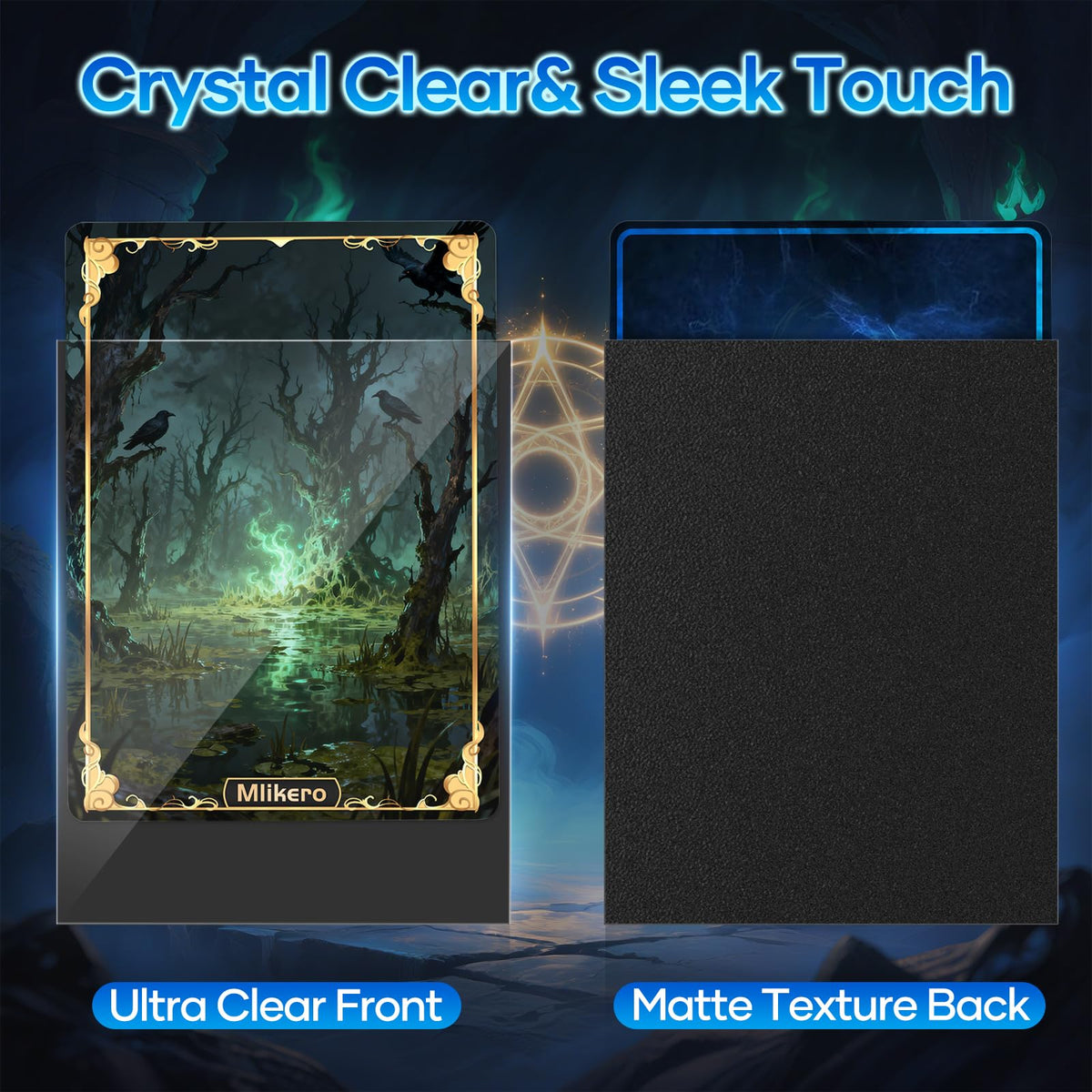 Mlikero matte and glossy sides for clear viewing and smooth shuffling
