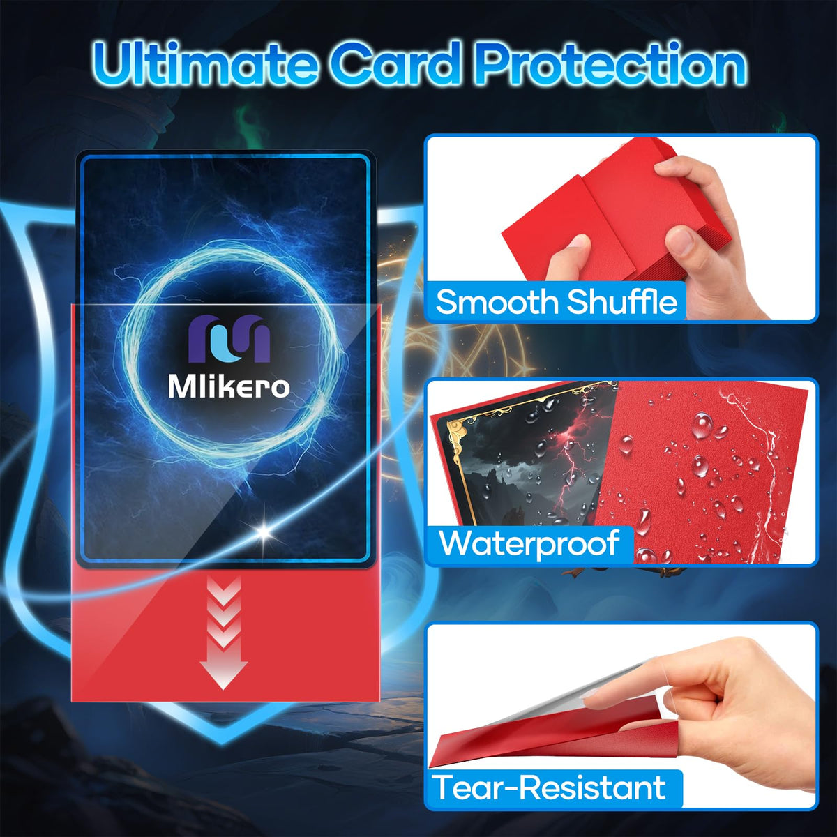Mlikero non-PVC acid-free polypropylene provides durable, protective card sleeves.