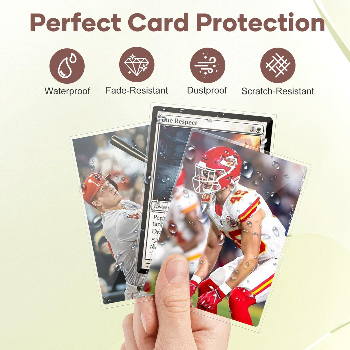 Mlikero non-PVC acid-free polypropylene sleeves guard cards.