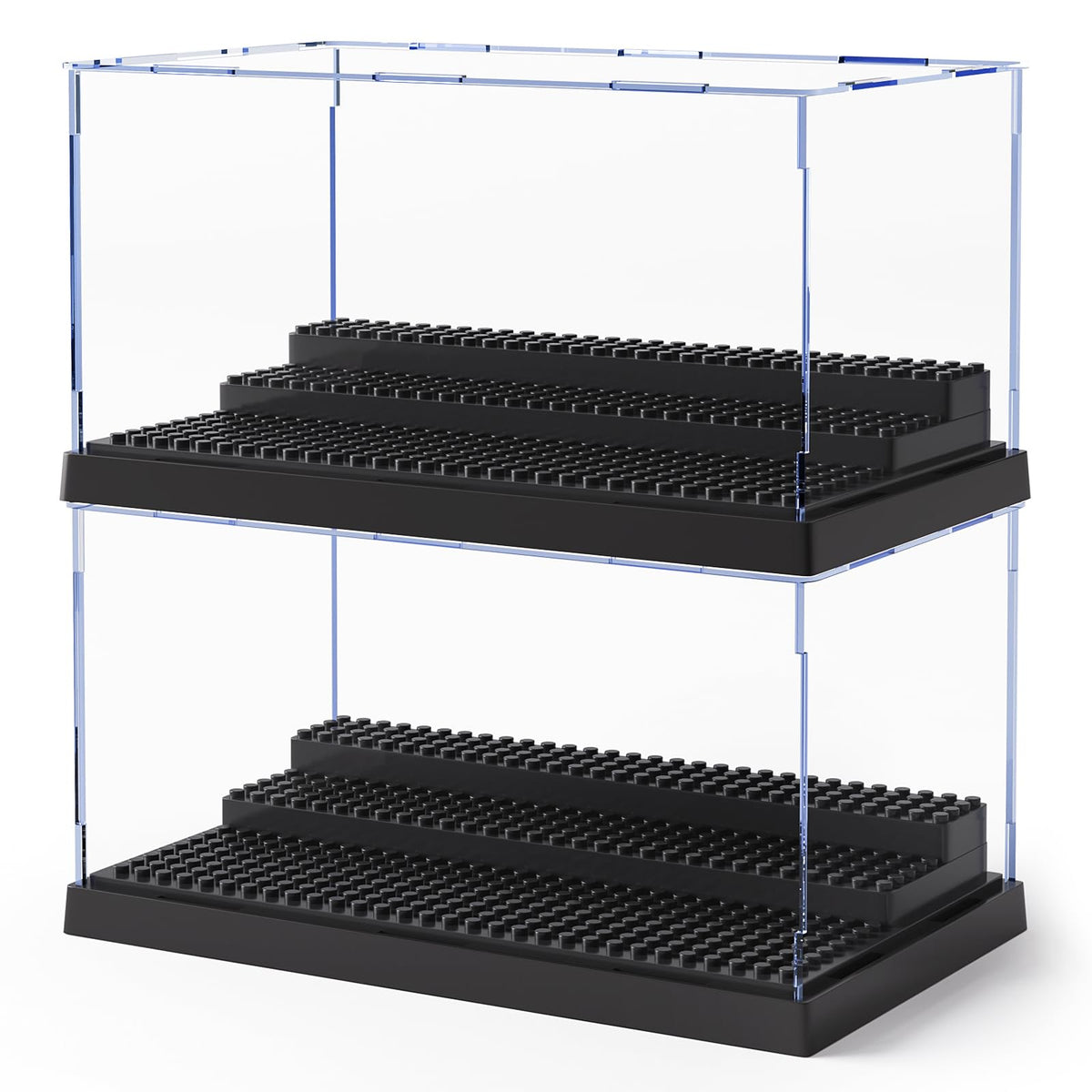 Mlikero two-pack minifigure display case assembly showcases figures neatly for organized storage