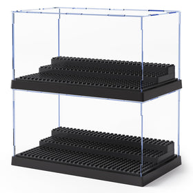Mlikero two-pack minifigure display case assembly showcases figures neatly for organized storage
