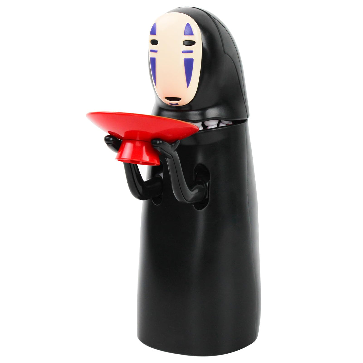 MLOHASING No Face Coin Bank front view, showing playful coin-eating action for kids