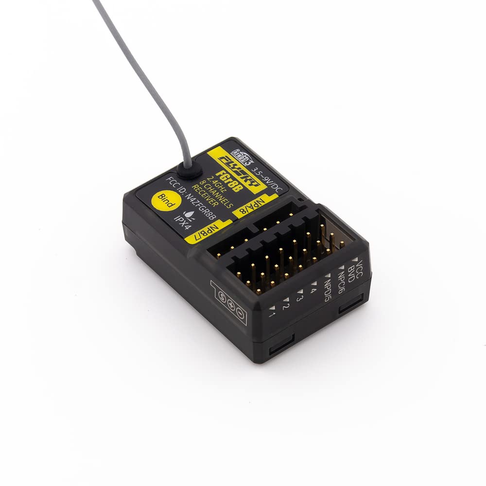 MLRPGO Flysky FGR8B receiver unboxed, compact profile for RC cars and boats