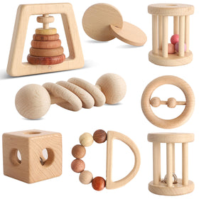 MLYEY wooden baby toy grasper for early grasp and fine motor skill practice