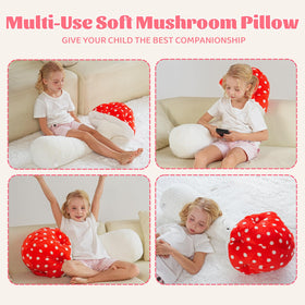 MMguai mushroom plush decor in bedroom or nursery for whimsy and warmth